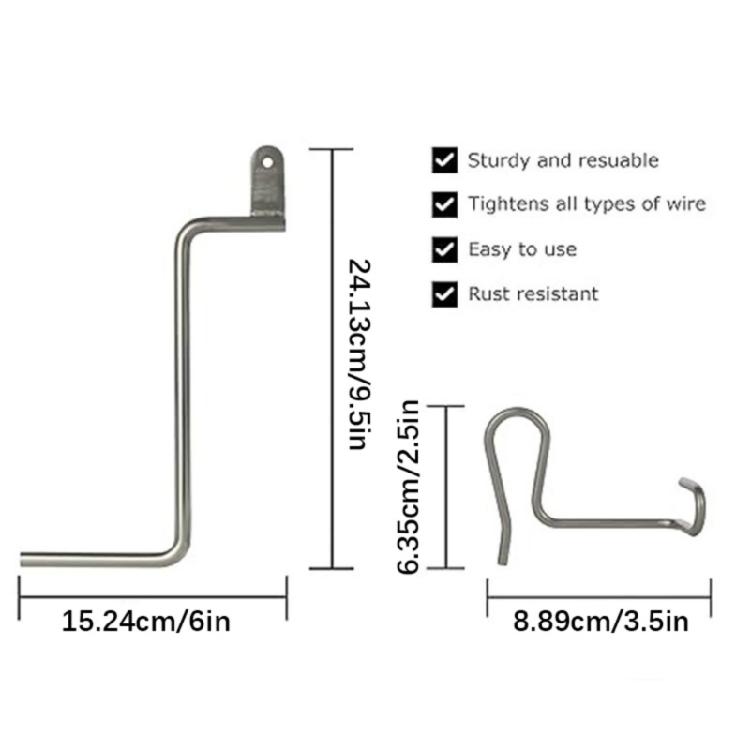 Wire Fence Repair Kit 20/30/40Pcs Fasteners Tension Handle Rusts Proof Metal Clamps For High Tensile Barbed Wire Fencing
