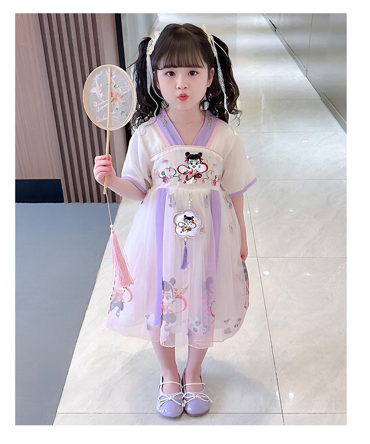 Girls' Hanfu Summer Collection Children's Ancient Costume Dress 2026 New Chinese Style Summer Dress Baby Princess Dress Summer