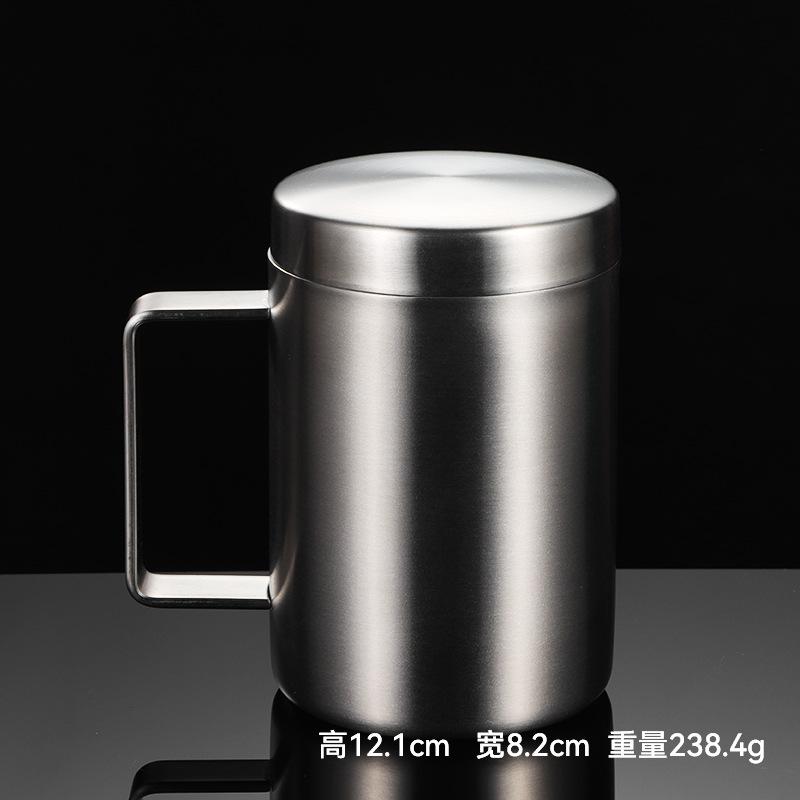 316 stainless steel sanded mug multi-specification covered thermal insulation cup office gift mug