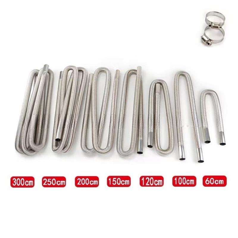 Efficient Car Heater Exhaust Pipe Stainless Steel Exhaust Duct Improve Engine Temperature for Easy Start & Reduced Wear