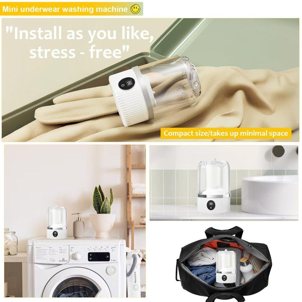 Rechargeable Underwear and Socks Washer Cordless Mini Washer  for Travel Home