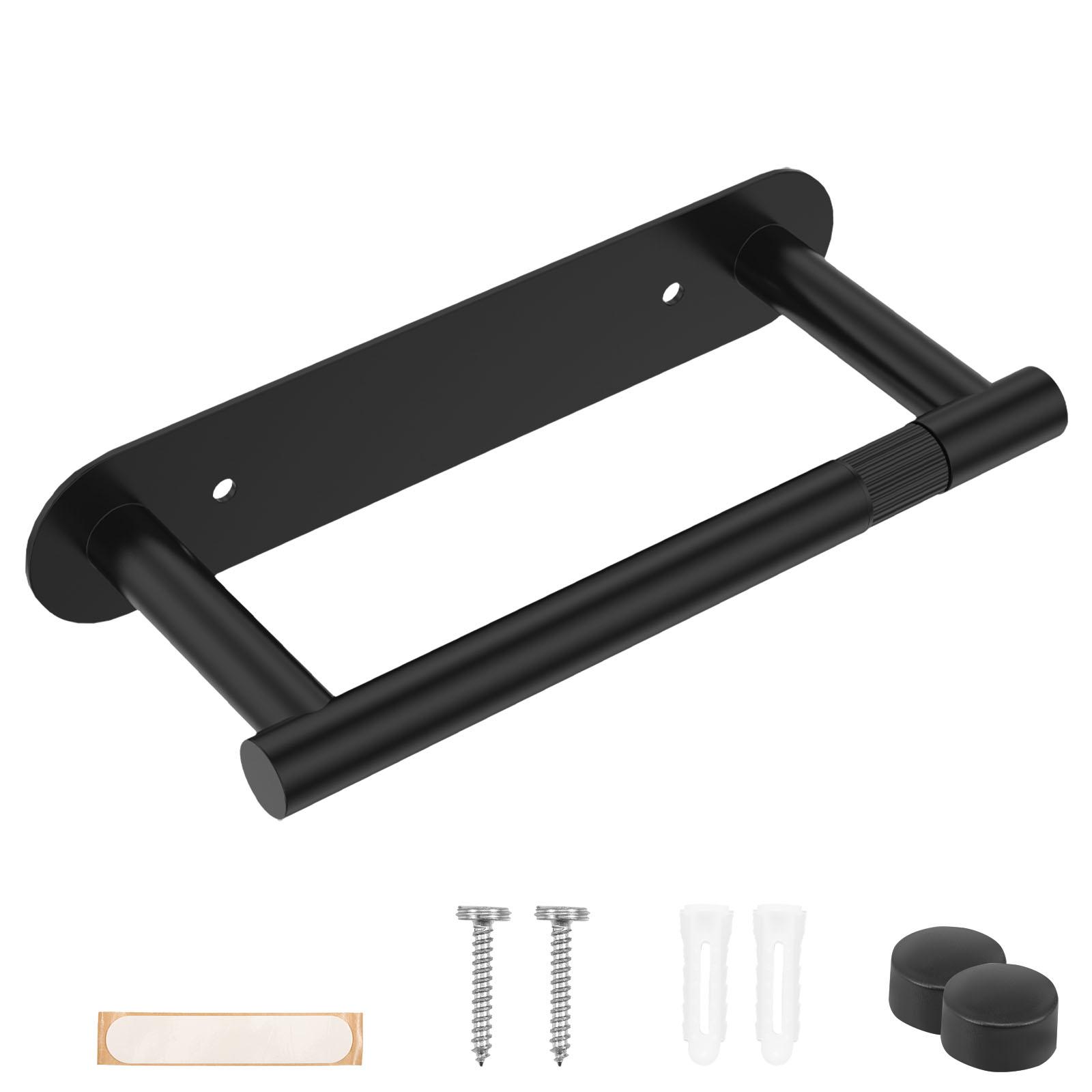 

Toilet Roll Holder 304 Stainless Steel Swivel Snap Lock Design Toilet Paper Roll Holder 2 Installation Way for Adhesive or Screw чёрный