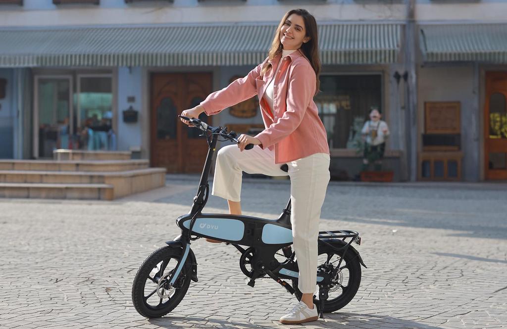 DYU C2 Electric Bicycle 350W Motor, 48V 7.5Ah Battery, 16 Inch Tires, Range 45KM, Foldable, Folding E-Bike