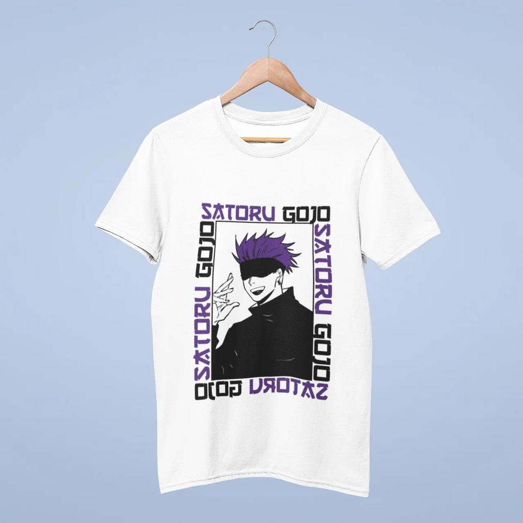 anime Jujutsu Kaisen Satoru Gojo Graphic TShirt 100Cotton Oversized Shirt unisex Unisex Short Sleeve ONeck Y2k Selling Popular