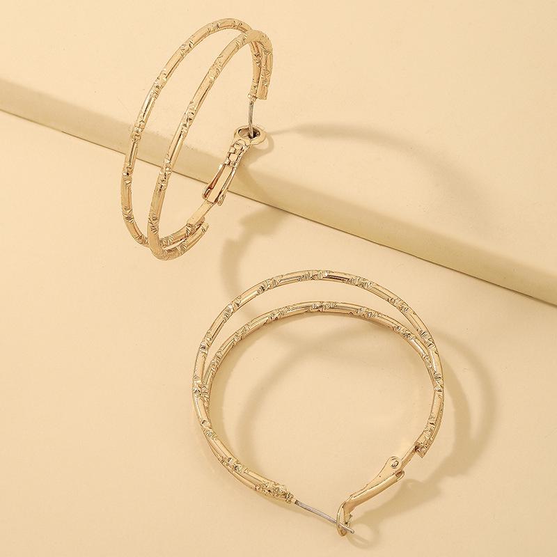 

Минималистичные геометрические серьги-кольца «Серебряная игла» - Металлический круглый дизайн для женщин, Высококлассный европейский и американский стиль.