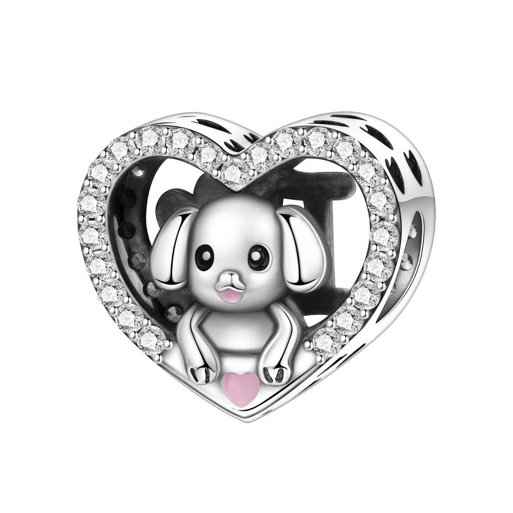 Cute Cat Paw Puppy Heart Beaded Bracelet DIY Jewelry Accessories Charm
