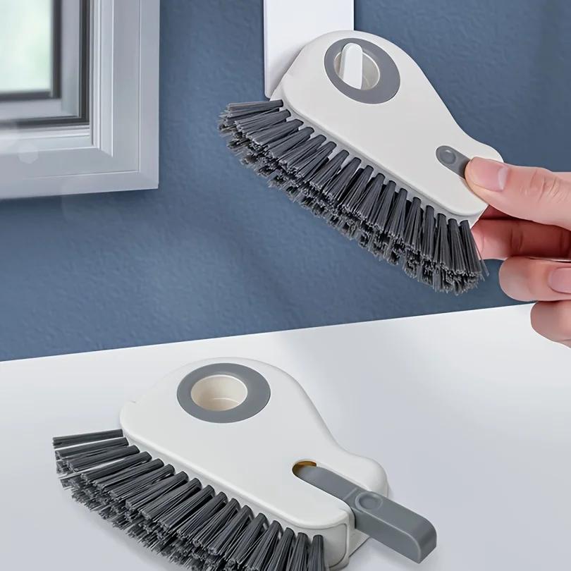 Gap Cleaning Brush, Window Track Cleaning Tool, 2-in-1 Grouting Cleaning Tool, Grip Brush, Hard Bristle Brush