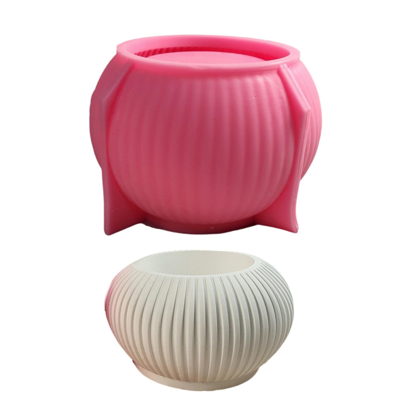 

Прекрасный полосатый цементный горшок Силиконовая форма Гибкий инструмент для рукоделия для дома и офиса Настольные садовые украшения