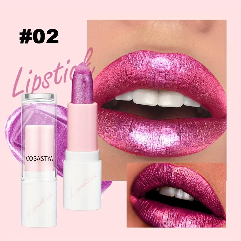 Shiny Lipstick By Gel Lipstick with Luminous Finish, Suitable for All Skin Types, Available in Berry, Brown, Pink, and Purple Hues