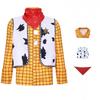 Kostým Woody z Toy Story z polyesterové látky pro Halloween a hraní rolí