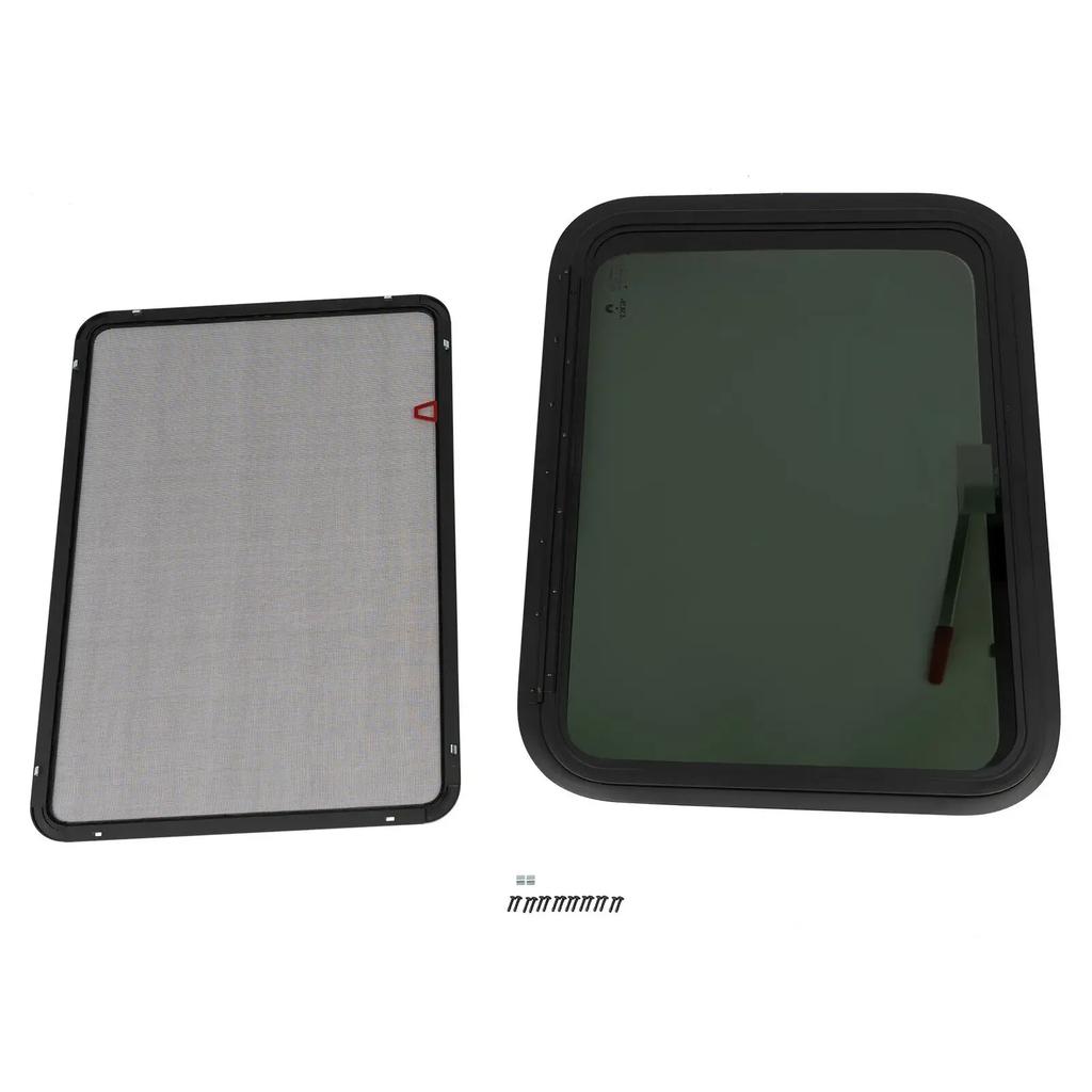 30"x22" RV Exit Window – Push-Out Hatch with Vent for 38-42mm Trailer Wall, Emergency Escape