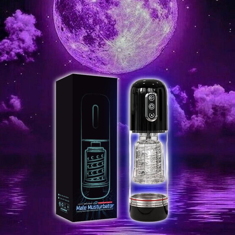 New Male Sex Toys Smart Sucking Telescopic Rotating Masturbation Cup 5D Sensual Big Particles Vagina Sucking Pocket Oral Sex Adult Products