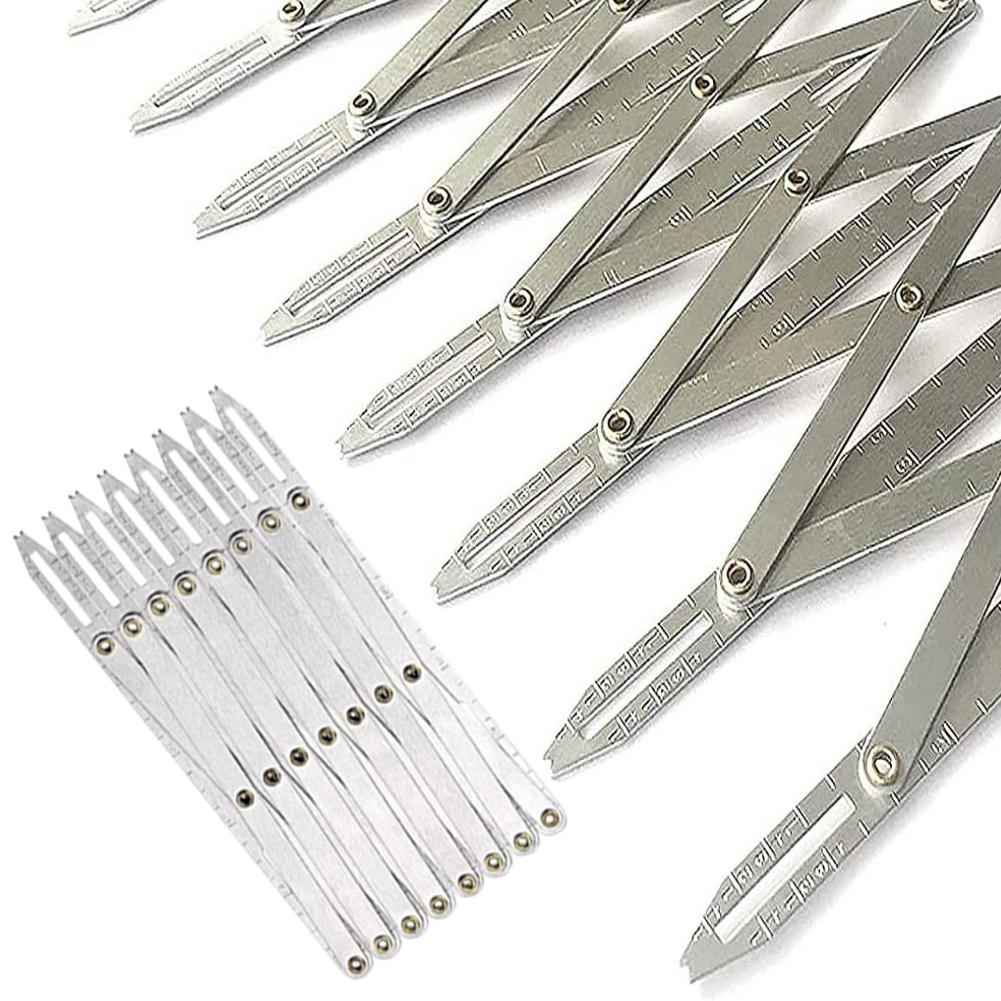 For Travel Crafting Sewing Gauge Button Spacing Tool Expandable Sewing Gauge Accessory Gauge Metal Construction