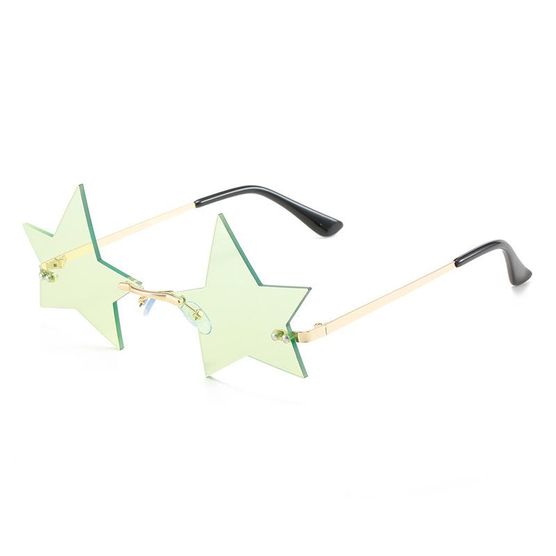 Personalized Pentagram Rimless Sunglasses, Marine Sunglasses, Funny Sunglasses