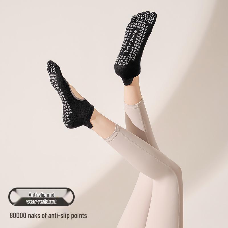 Professional Backless Non-Slip Toe Separation Pilates & Yoga Socks One Size