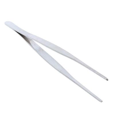 18cm Stainless Steel Round Head Tweezers Crafting Repairing Experiment Tool