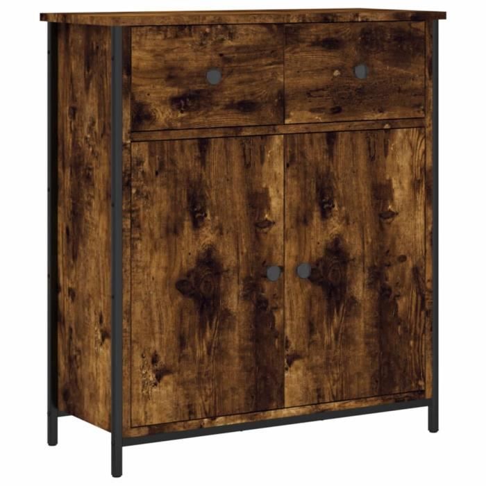 VidaXL Buffet Smoked Oak 70x30x80 Cm Engineered Wood 835526