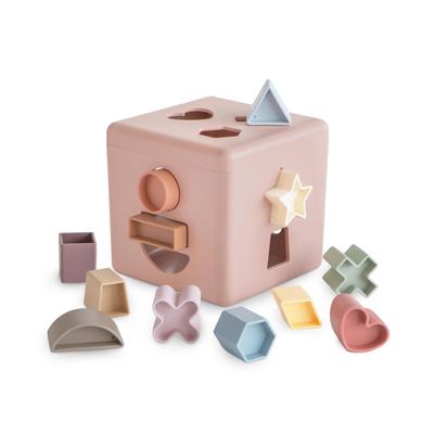 Mushie Shape Sorting Box Petal - A Cute and Stylish Puzzle Box for Babies and Toddlers (ages 10 Months and Up) That Helps with Shape Recognition, Earl