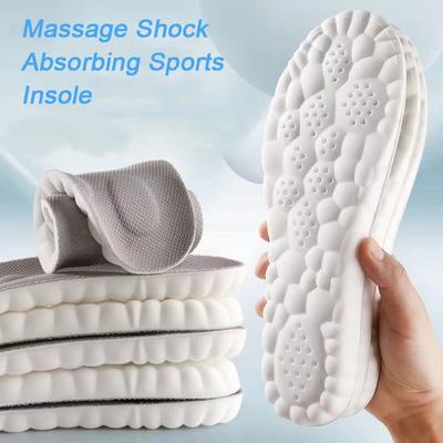 Solette sportive 4D Cuscinetti ultra morbidi ad alta elasticità Cuscinetto deodorante antibatterico antidolore Cuscino casual Solette per il piede di supporto per l'arco plantare