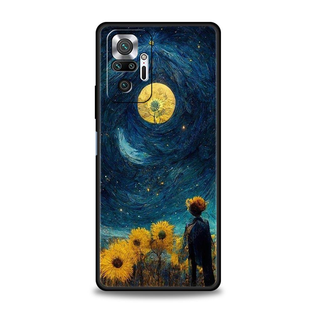 Starry Night Van Gogh Phone Case For Xiaomi Redmi Note 13 12 5G 11 10 Pro Plus 4G 9S 9 8 7 9T 13C 12C 10C 9C 9A Silicone Cover