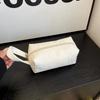 Portable Makeup Bag Handheld Large Capacity Cosmetic Bag Solid Color Multi-Purpose Toiletries Skincare Storage Bag Travel
