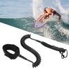 Surfboard Leash High Elasticity TPU Black   Coiled Surfing Leg Rope for Paddleboards Longboards