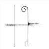 TEMU Rustproof Wrought Iron Shepherd's Double Hook Garden Bracket for Courtyard Lawn.