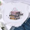 Women Fashion Print T-Shirt Coffee & Books Tee Harajuku Tops Tee Shirt Femme Vintage Summer Girl Short Sleeve Top