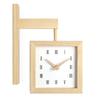 Wooden Double Sided Wall Clocks Silent Corner Wall Clocks Japanese Style Interior Room Decorative Framework Desk Decorations