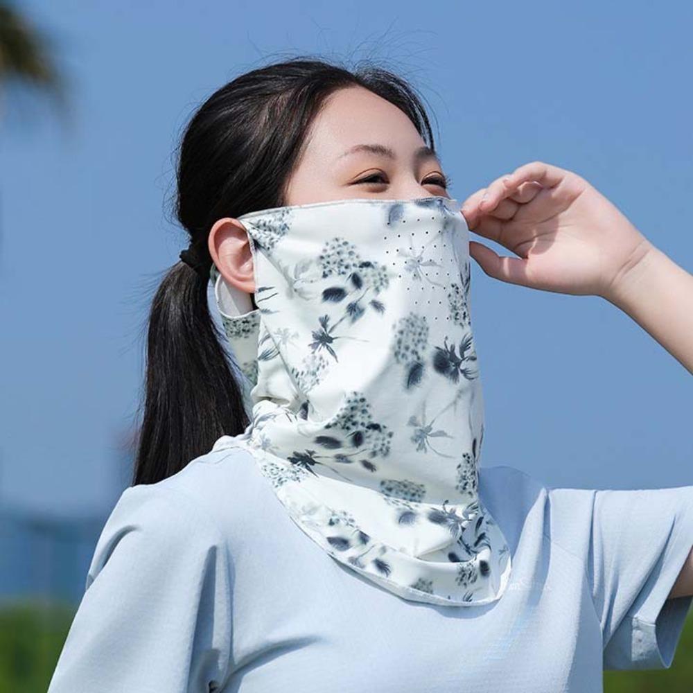 3pcs Quick Drying Ice Silk Sunscreen Sleeves Breathable Women Sunscreen Veil Sports