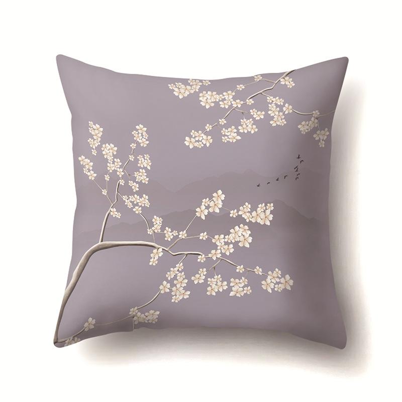 Geometric Branch Sofa Pillowcase Single-sided Office Cushion Cover Living Room Pillowcase Cycling Waist Pillowcase
