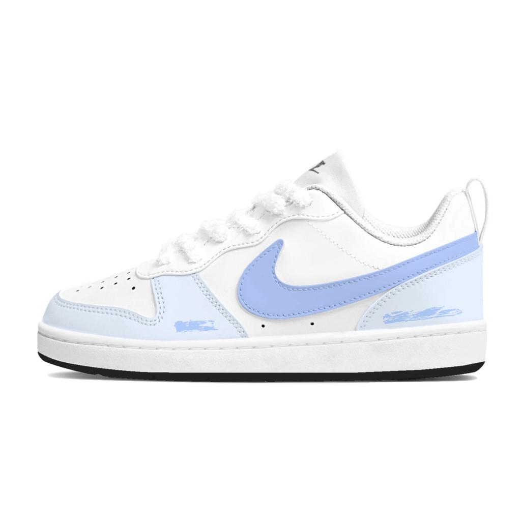 Nike Court Borough Maris Sal Milk Cream Abrasion Resistant Lightweight Low top Skateboard Shoes Women's Blue DV5456-104(Team1121-)