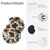 Brown Western Cow Print Steering Wheel Cover for Women Men with 2 Pcs Car Coasters, 15 Inches Neoprene Anti-Slip Cute Universal Car Accessories