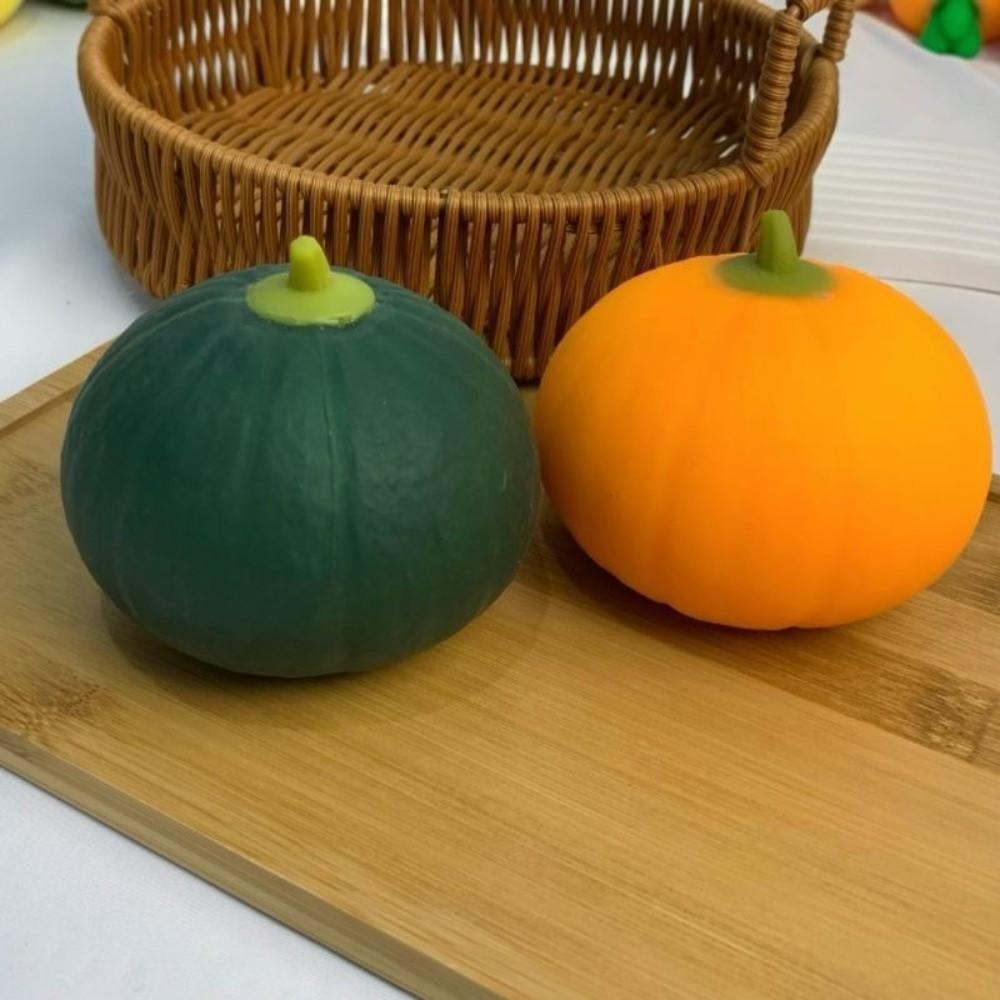 Realistic Simulation Pumpkin Squishy Toy Sensory Design Fruit Squeeze Toy Halloween Decor