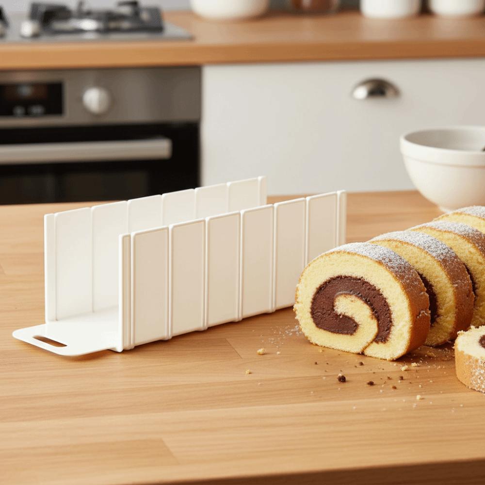 Evenly Cut Cake Roll Cutter Sliding Base Design Non-slip Cake Roll Division Mold Efficient Labor-saving Cake Roll Cutting Guide
