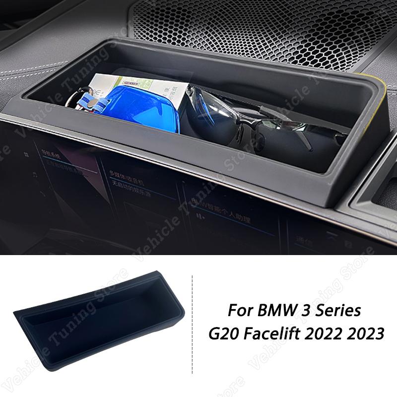 

Черный салон автомобиля, центральная консоль, навигационный экран, ящик для хранения для автомобиля BMW 3 серии G20 Facelift 2022 2023 Left-Hand Drive