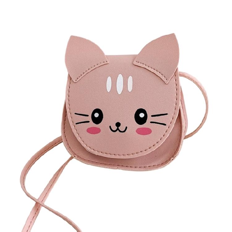 Unique Cats Pattern Shoulder Bag For Children Compact Size Adjustable Strap Crossbody Bags Girls Fashionable Mini Purse