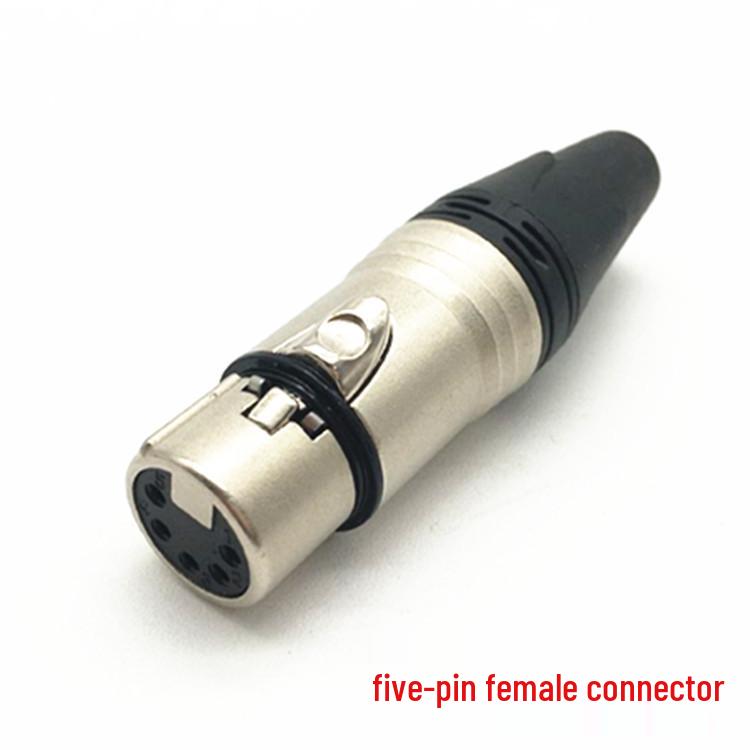 4-Core Internal Thread Copper Pin XLR Female Audio Microphone Connector