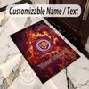 Crystal Velvet Rug Burnley Football Print Custom Name Text Floor Mat Home Decor