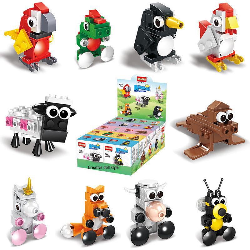 Animal-Themed Mini Building Blocks Car & Dinosaur Toy - Compatible with Lego, Perfect Children's Gift