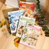 Heißer Verkauf 20 Blätter PET gestanzte Aufkleber Buch Vier Jahreszeiten Landschaft Dekorative Scrapbooking Material Tagebuch Album Bastelbedarf