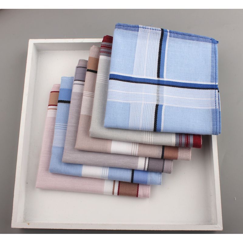 (Buy 10 Get 1 Free) Cotton Gentleman Men Handkerchief Old-Fashioned Classic Handkerchief Women's Portable Thin Cloth Square Scarf