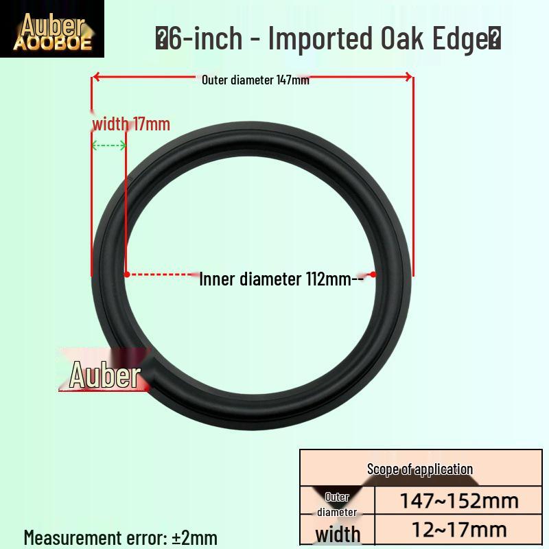 Audio Speaker Rubber Edge Repair Rings: 3/4/5/6.5/8/10/12 Inch Replacement