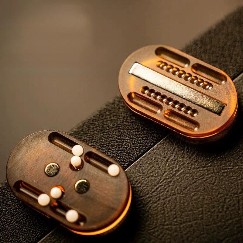 Mini Fidget Mechanical Slider PEI Metal Magnetic Push Card Plate Coin Sensory Toy Anti Stress Anxiety Adults Relieve Ansiedad