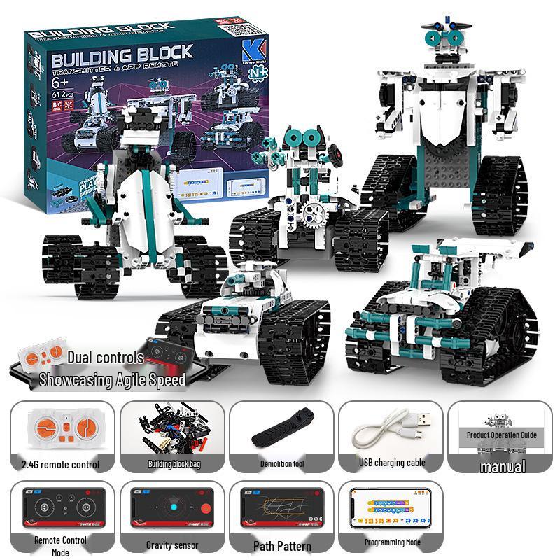 Kit de robot programmable télécommandé avec blocs de construction pour l'exploration scientifique éducative