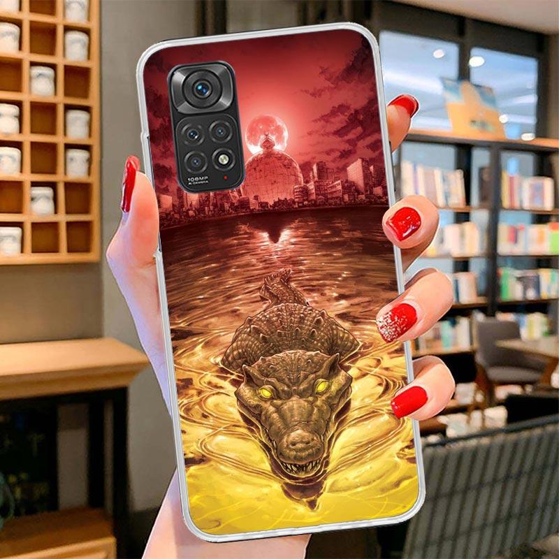Crocodile Animal Cover Phone Case For Xiaomi Redmi Note 15 14 13 12 11 10 Pro Plus 14S 12S 11S 11T 11E 10S Soft Fundas Shell Red