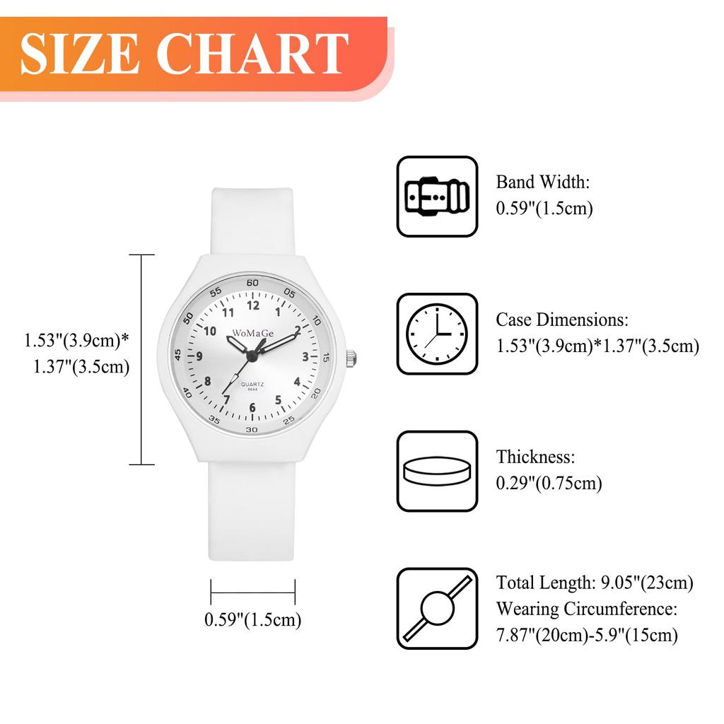 Women's Analog Watch with Silicone Strap, Waterproof: Cute and Stylish Women's Watch, Fashion Accessory - Valentine's Day, Christmas, Birthday Gift