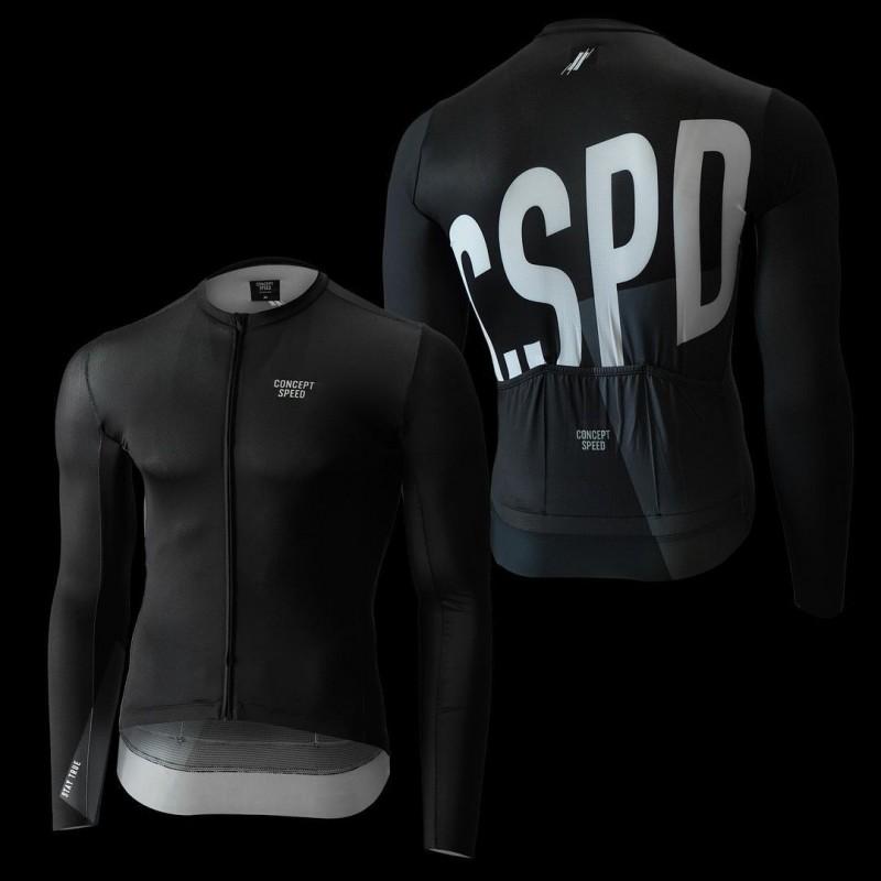 CSPD Breathable Cycling Jersey Long Sleeve Men Women Road Bike Quick Dry