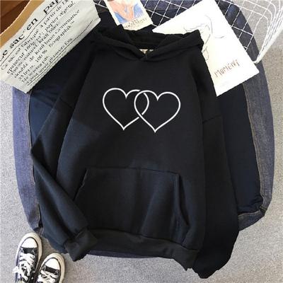 2025 Herbst und Winter neu Koreanische Version mit Kapuze und Samt lässiges lockeres Oberteil Jacke Paar-Hoodie