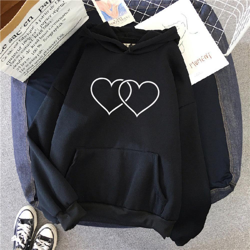 2025 autumn and winter new Korean version with hat and velvet couple's casual loose top jacket couple's hoodie